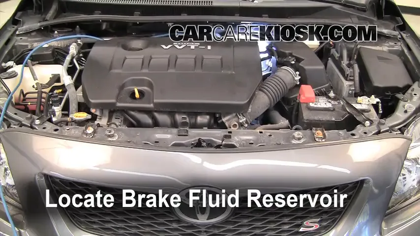 2010 Toyota Corolla S 1.8L 4 Cyl. Brake Fluid Add Fluid
